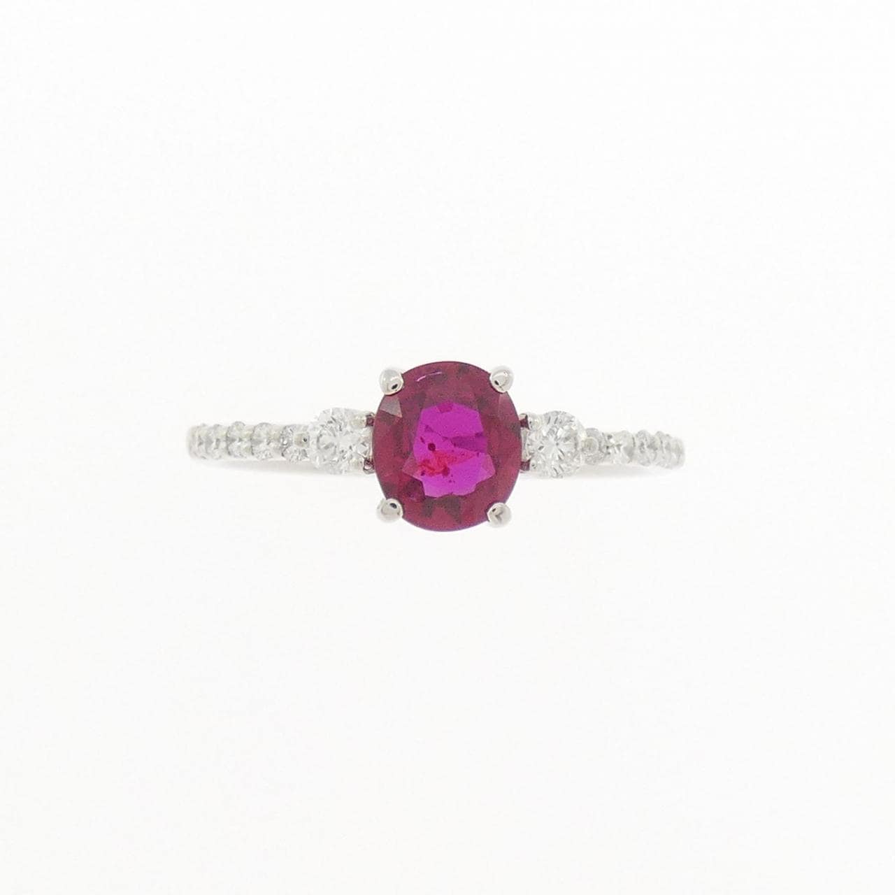 PT900 非加熱 ルビー リング 0.740CT