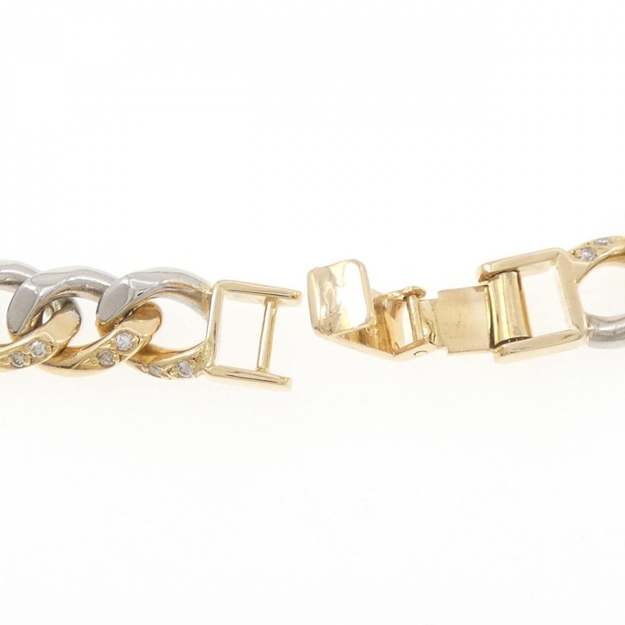 K18YG/PT850 ダイヤモンド ブレスレット 0.59CT