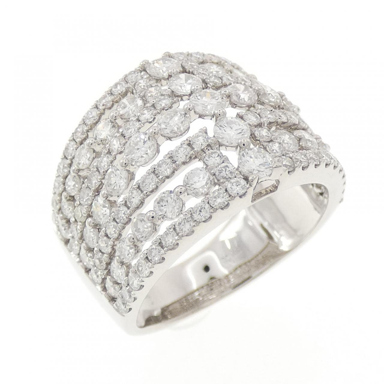 K18WG ダイヤモンド リング 2.05CT