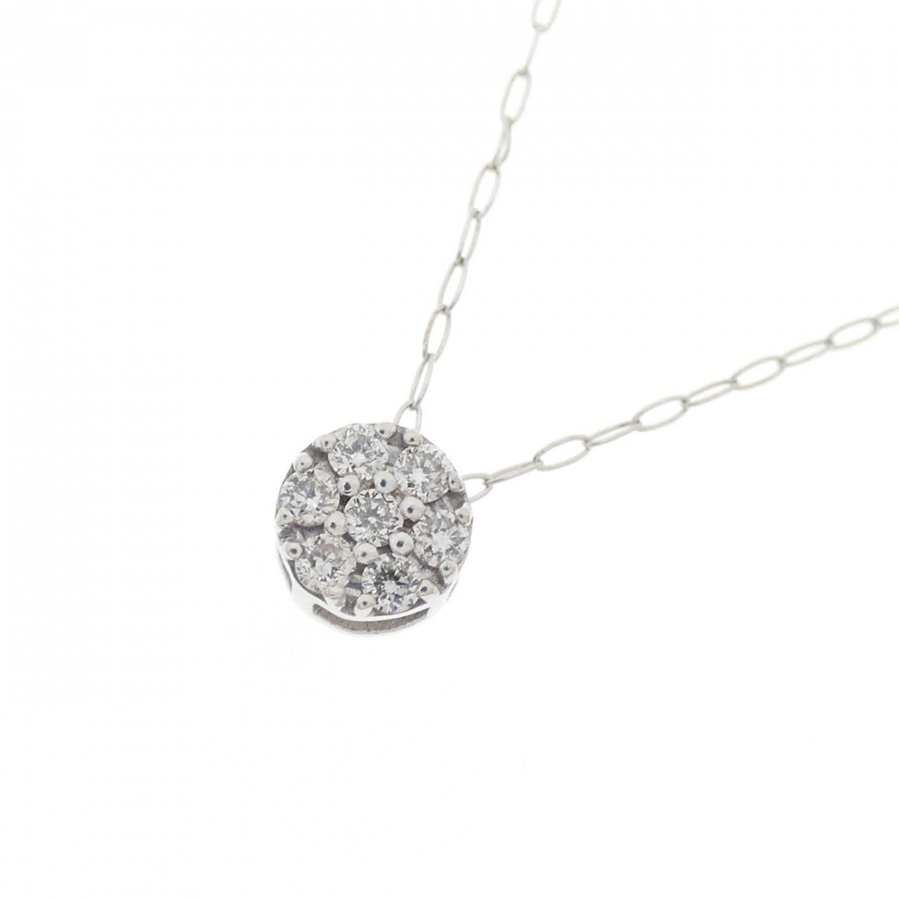 K10WG ダイヤモンド ネックレス 0.09CT