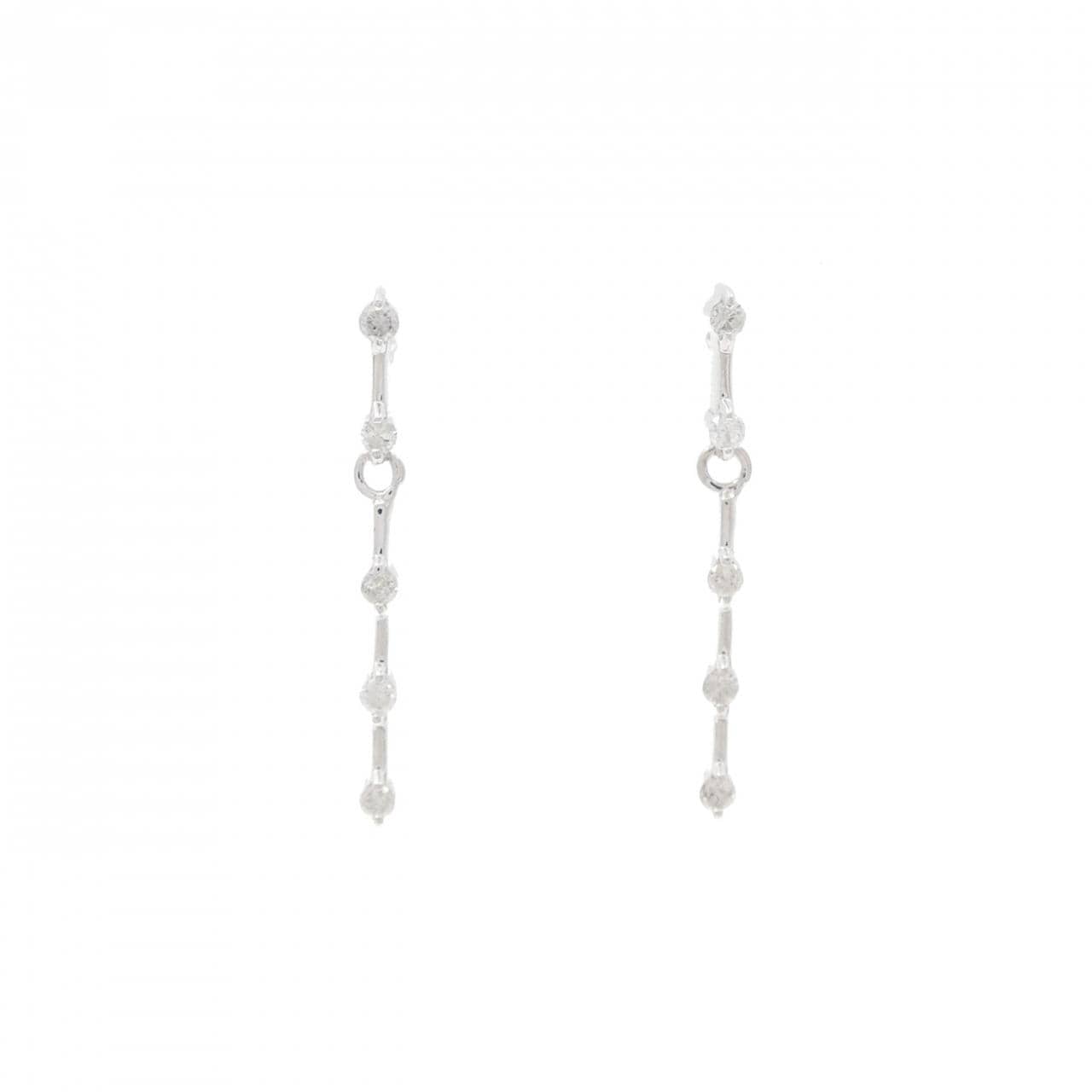 K18WG ダイヤモンド ピアス 0.20CT
