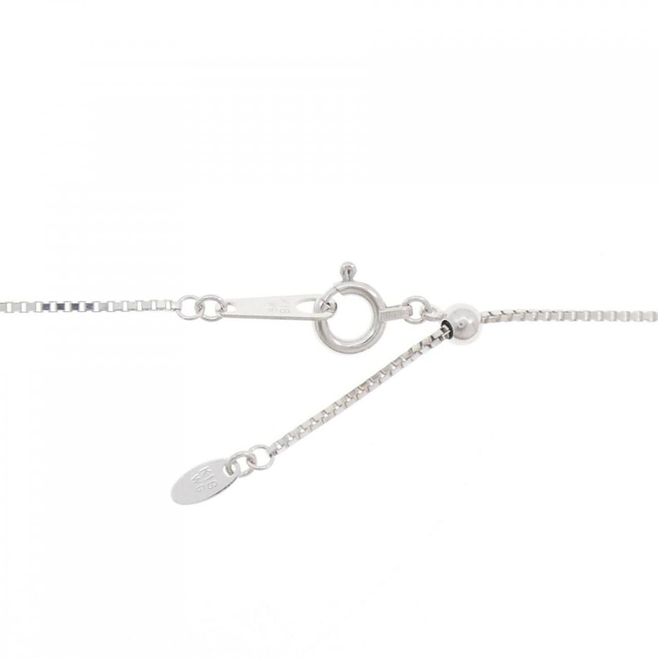 K18WG ハート ダイヤモンド ネックレス 0.50CT