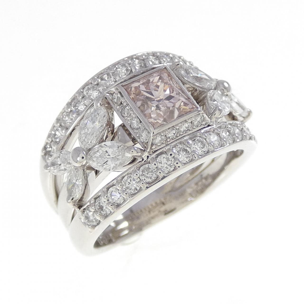 PT900 ピンクダイヤモンド リング 0.814CT