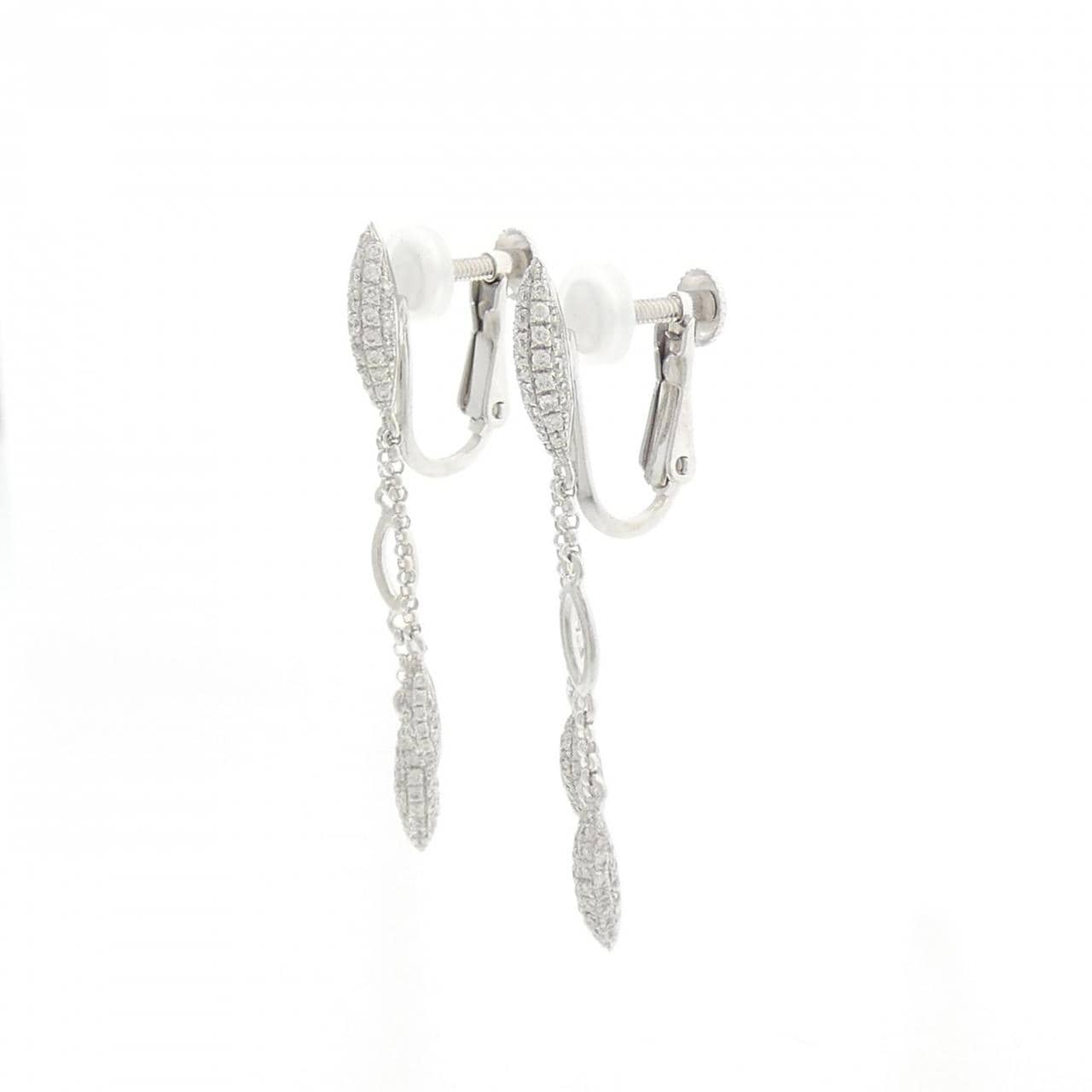 K18WG ダイヤモンド イヤリング 0.56CT