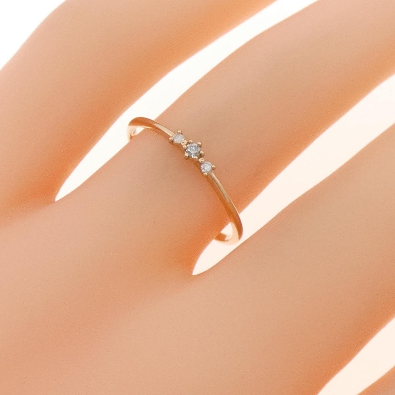 K18PG ダイヤモンド リング 0.03CT