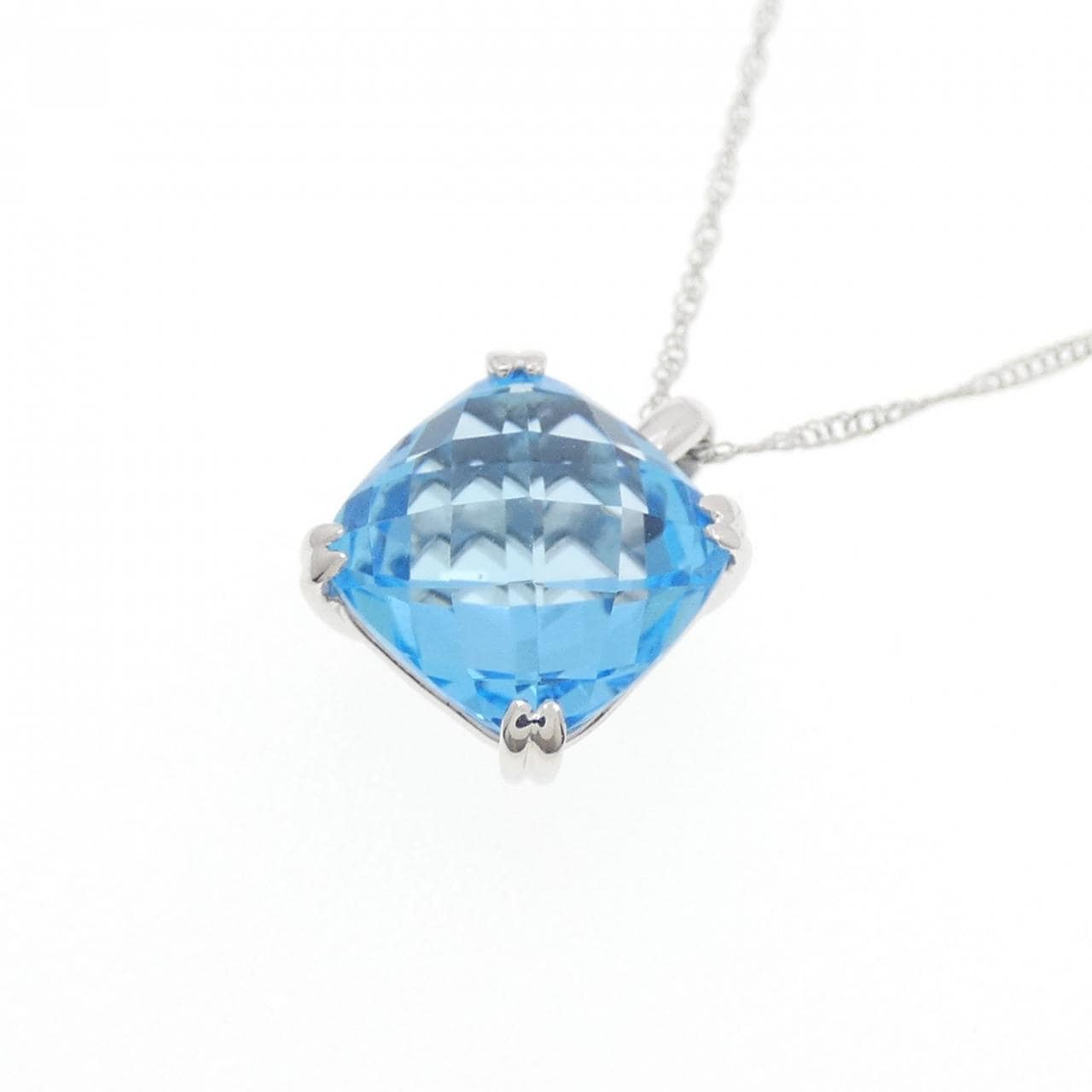 K18WG ブルートパーズ ネックレス 3.00CT
