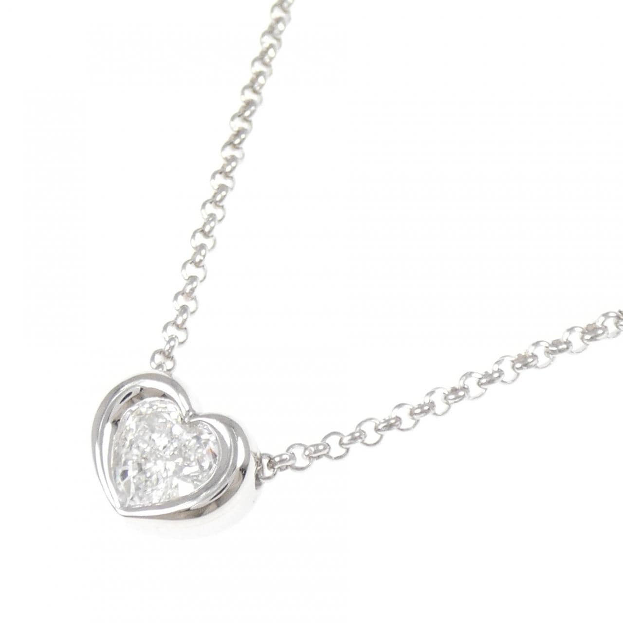 PT900/PT850 ハート ダイヤモンド ネックレス 1.073CT