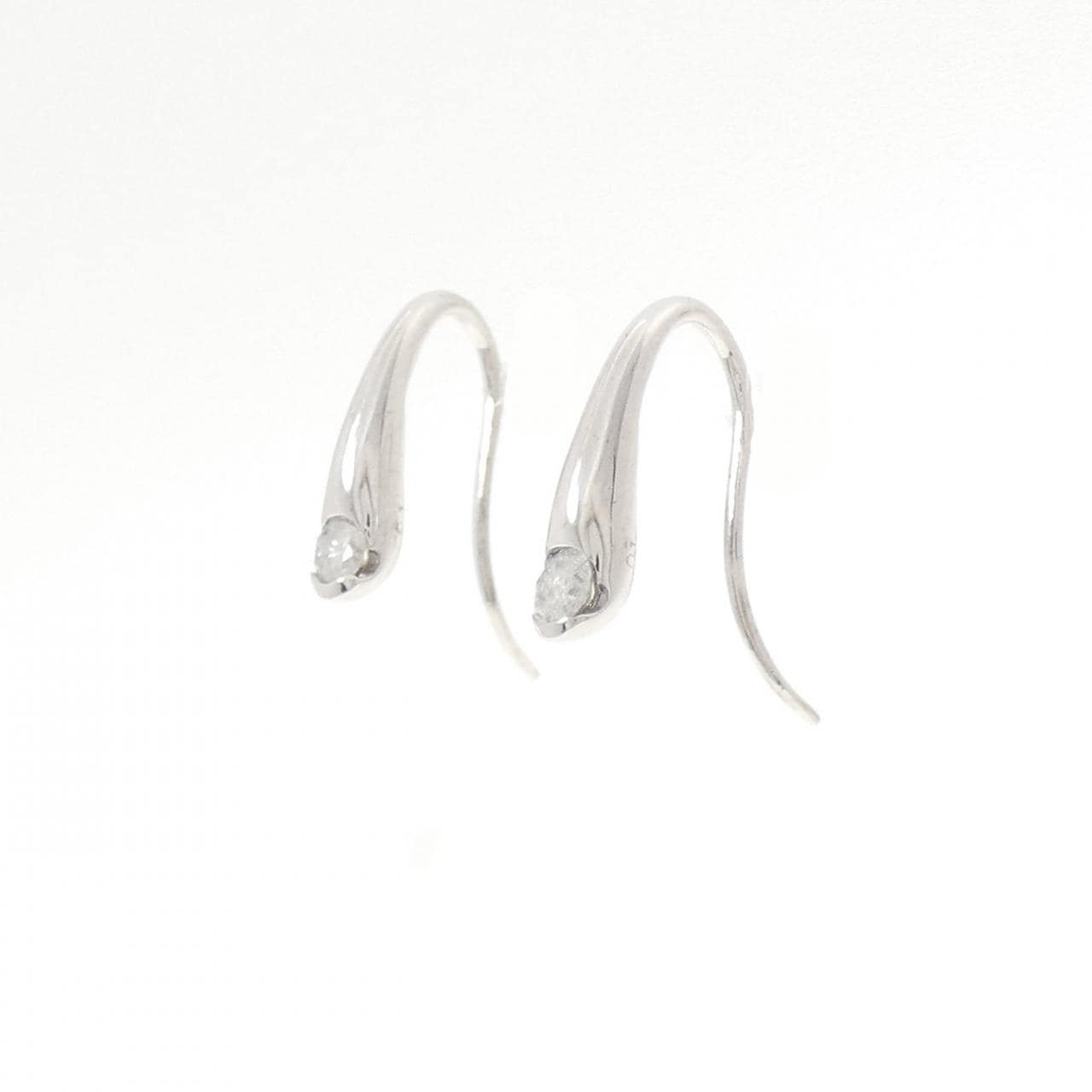 K18WG ダイヤモンド ピアス 0.2CT