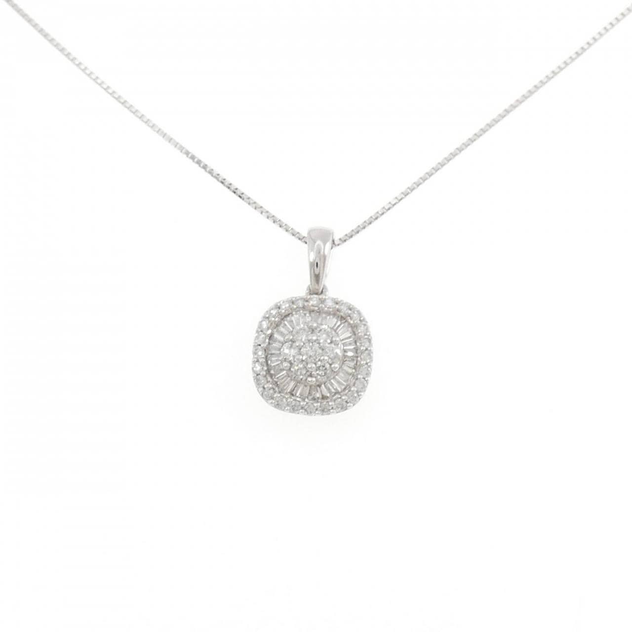 K18WG ダイヤモンド ネックレス 0.50CT