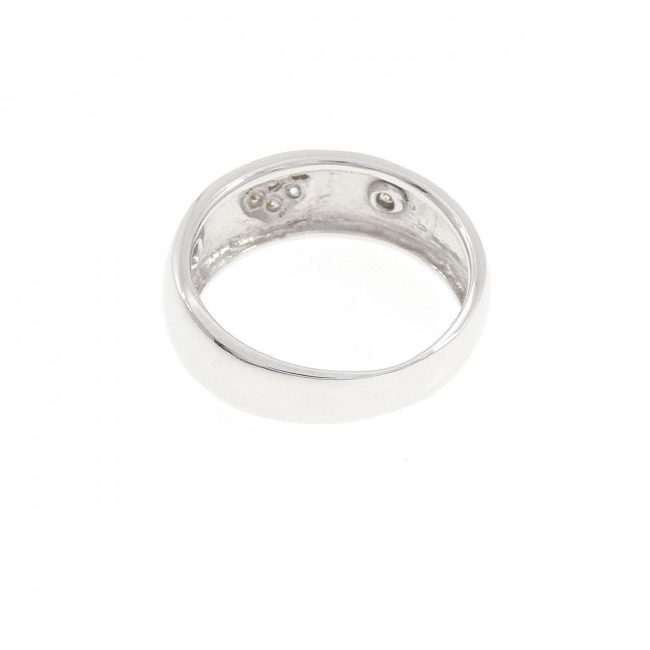 K18WG ハート ダイヤモンド ピンキー リング 0.06CT