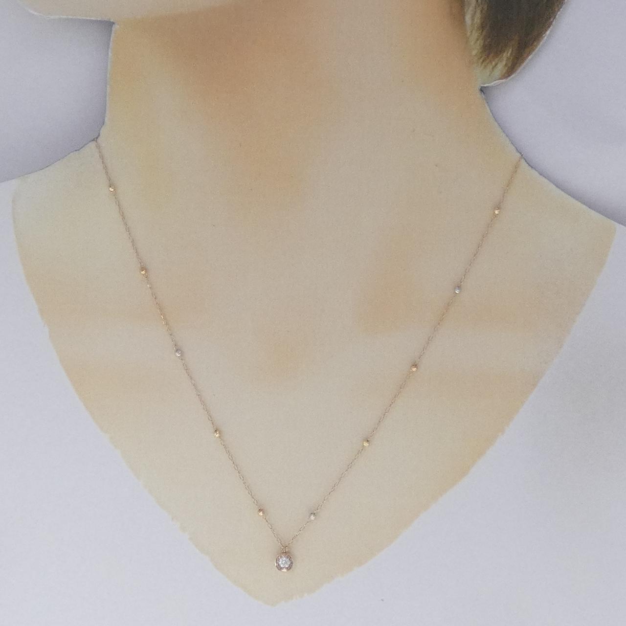 K10スリーカラー ダイヤモンド ネックレス 0.10CT