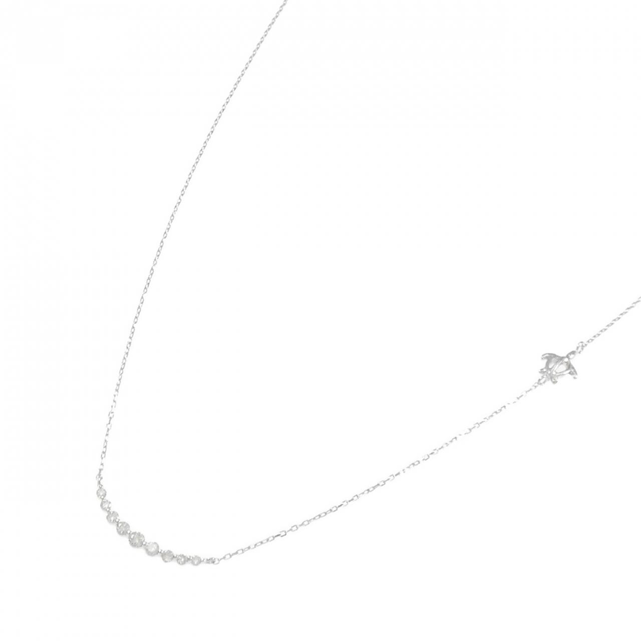 K18WG ダイヤモンド ネックレス 0.10CT