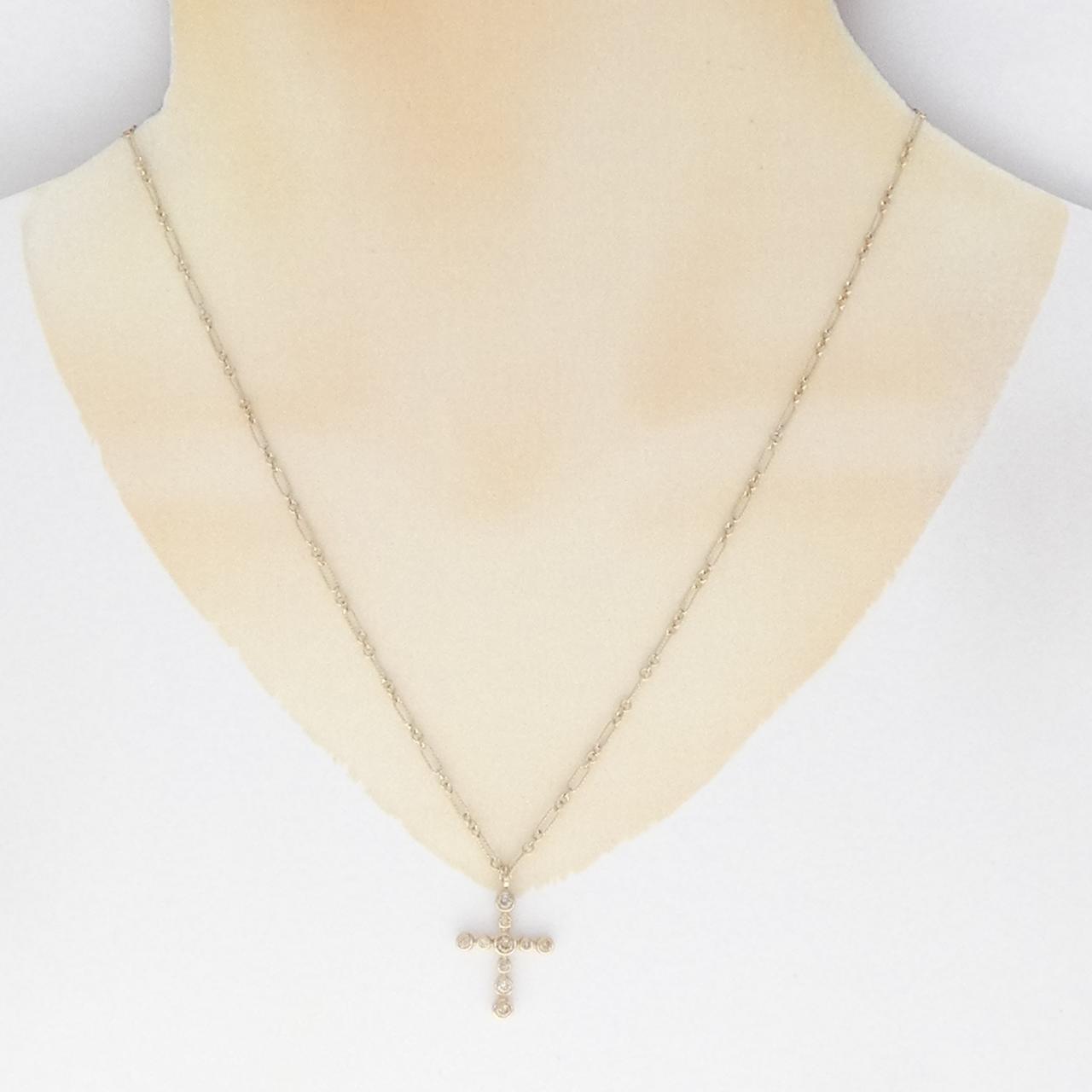 カシケイ クロス ダイヤモンド ネックレス 0.40CT