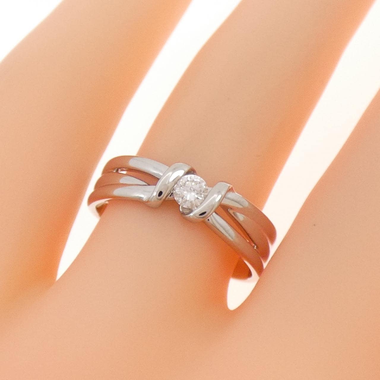 K18WG ダイヤモンド リング 0.11CT