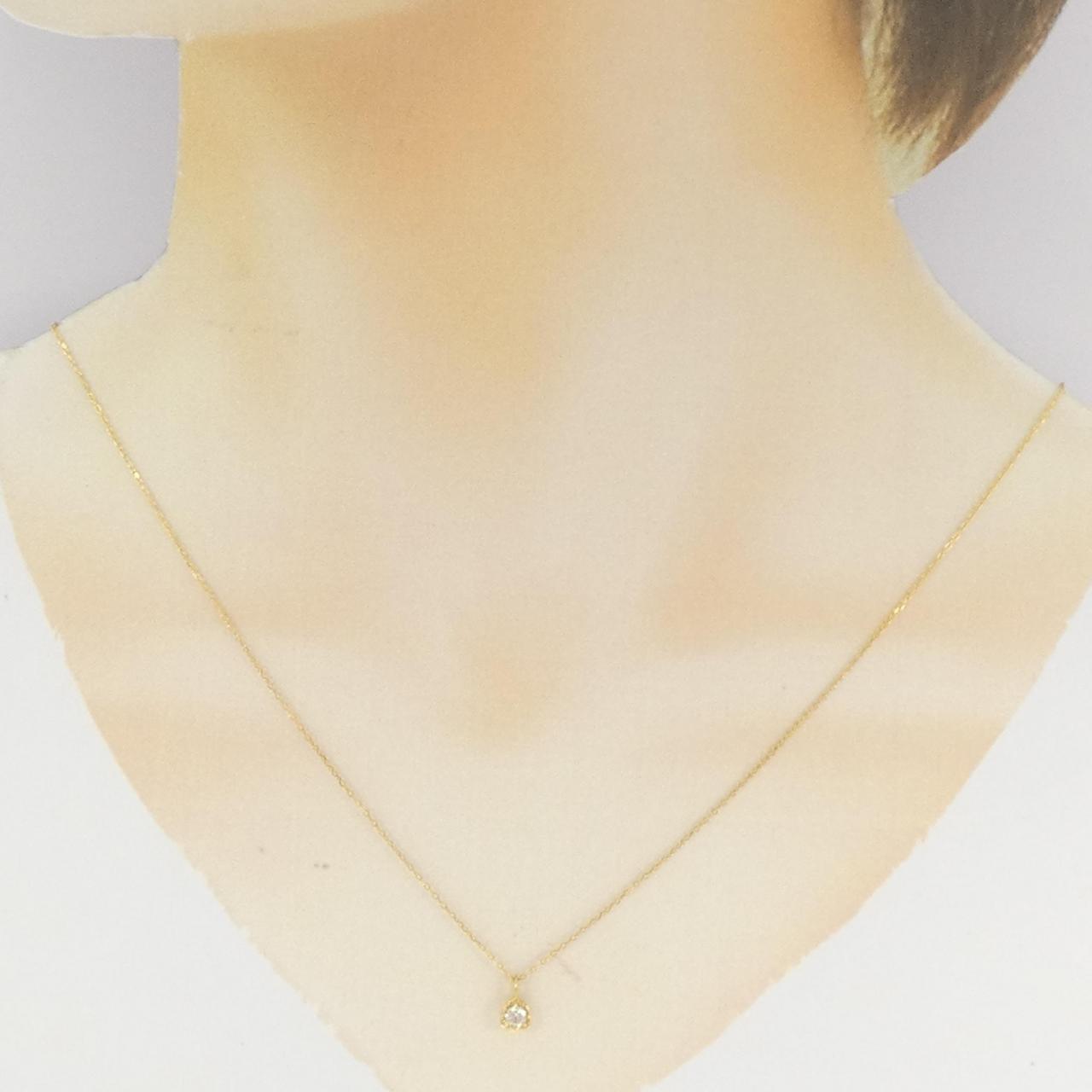 750YG/K18YG ダイヤモンド ネックレス 0.10CT