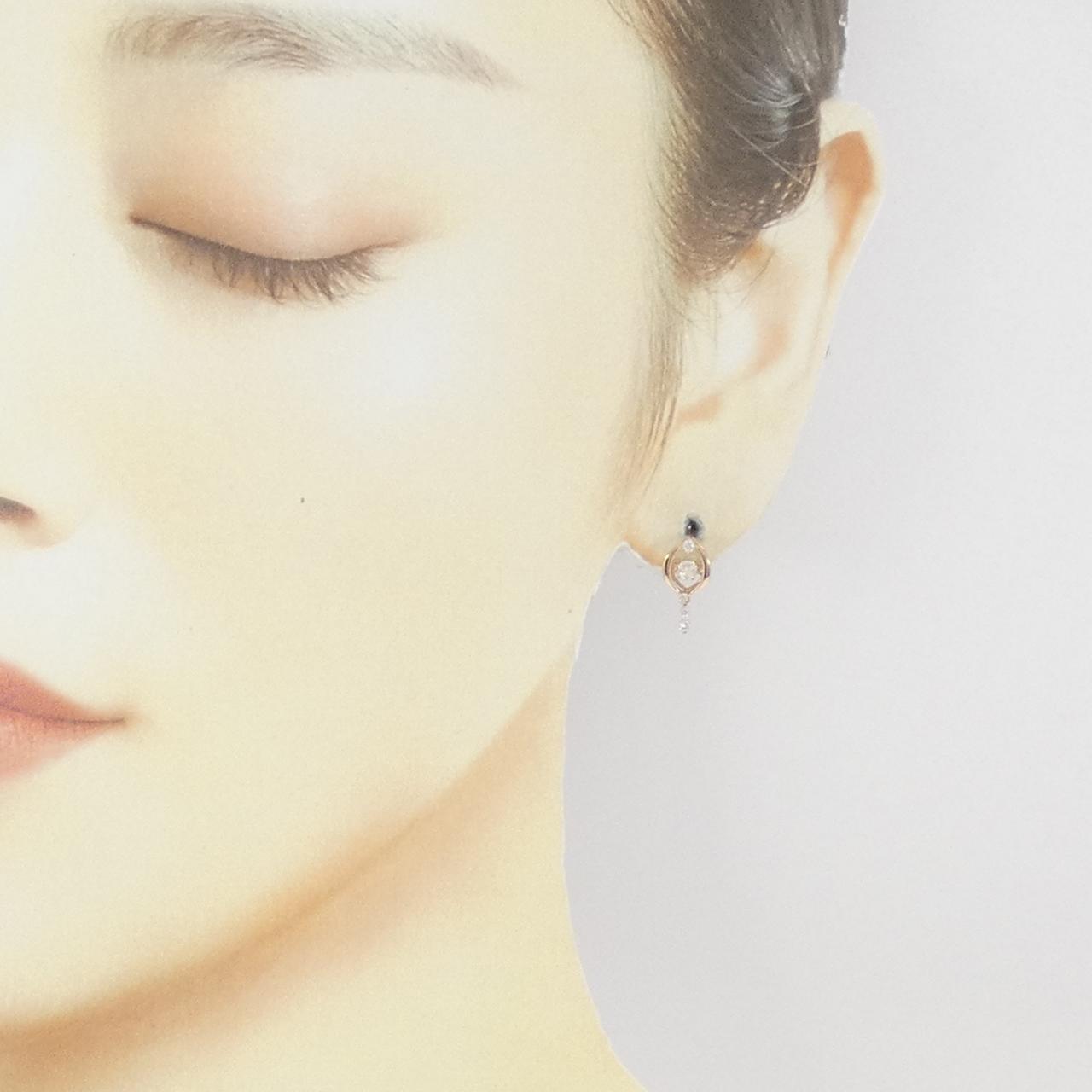 K18PG ダイヤモンド ピアス 0.26CT
