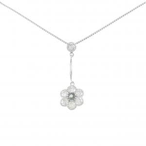 PT900/PT850 フラワー アレキサンドライト ネックレス 0.10CT