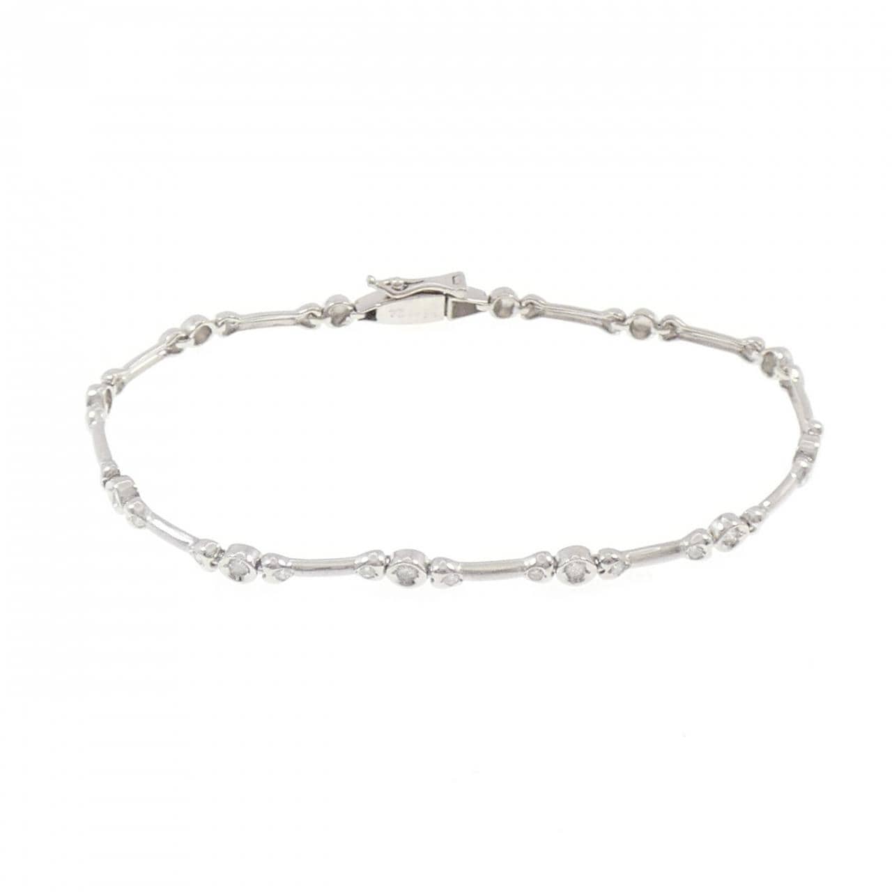 K18WG ダイヤモンド ブレスレット 0.24CT
