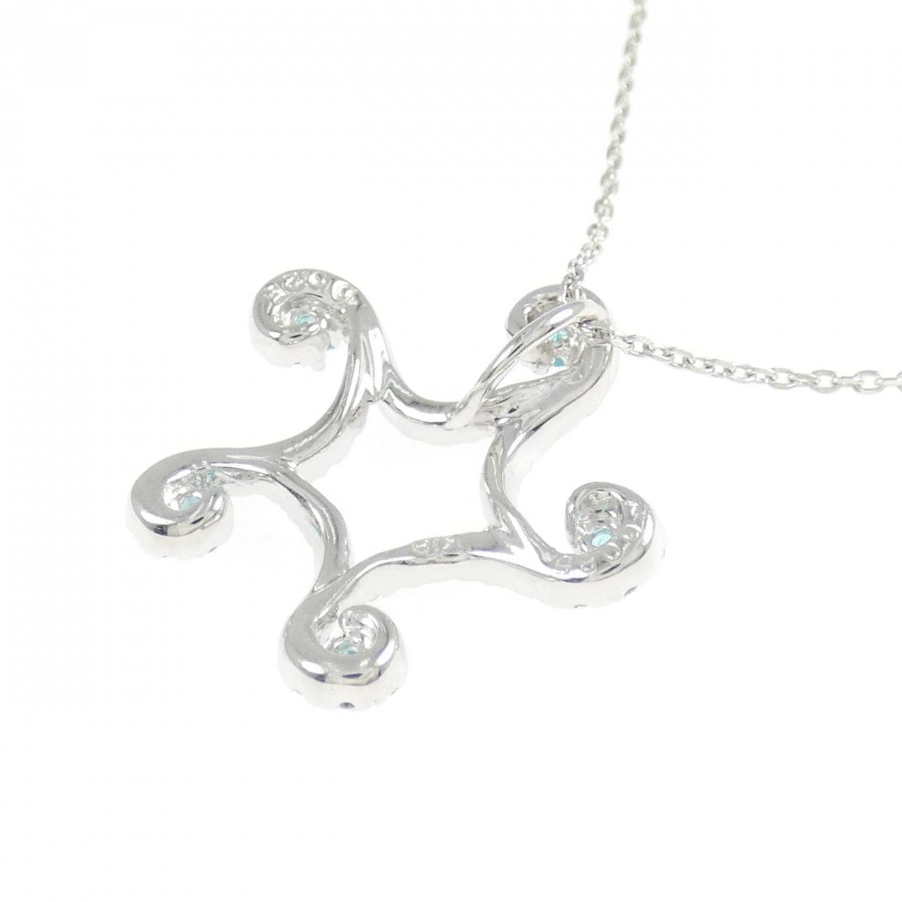 K18WG トルマリン ネックレス 0.085CT