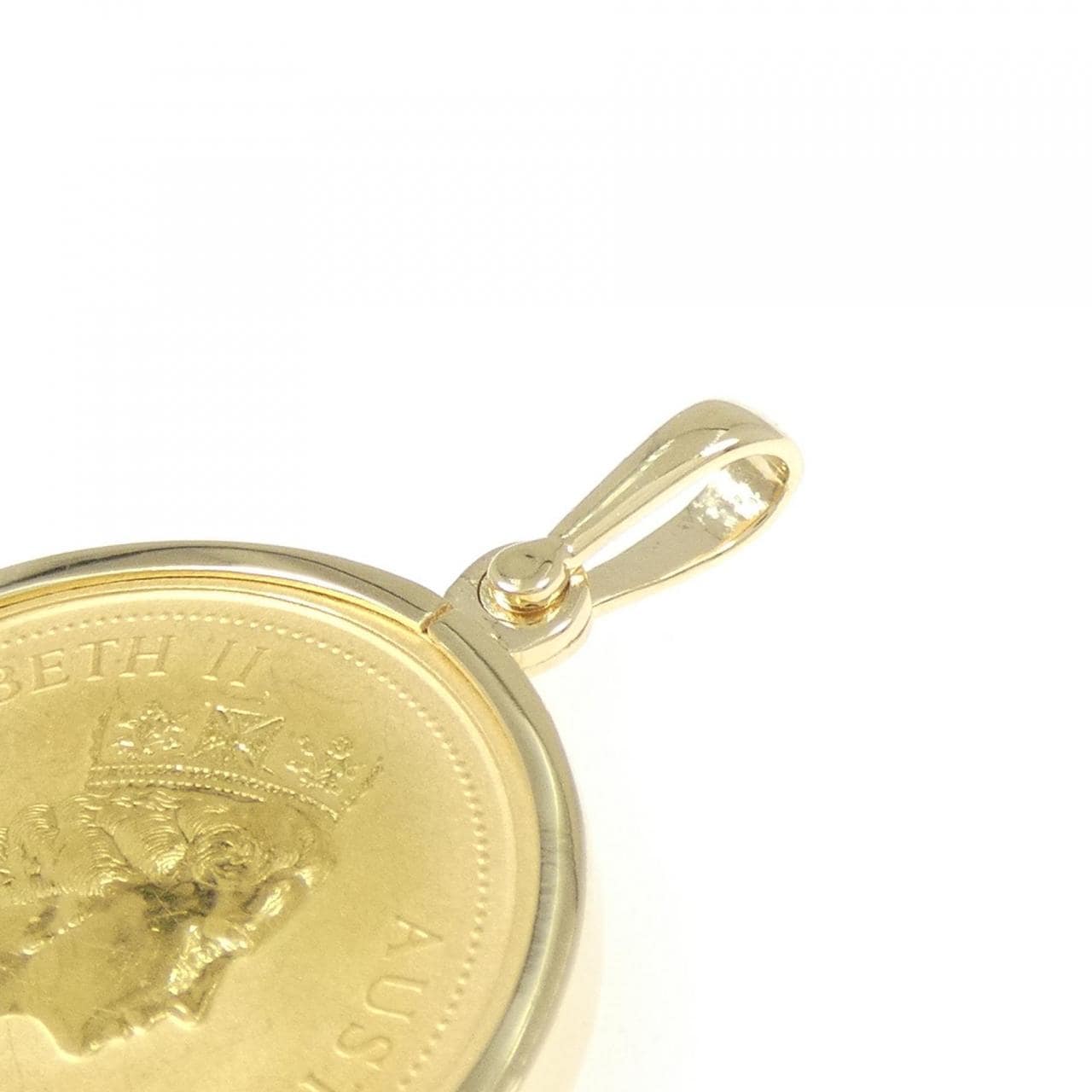 K18YG(枠) コイン ペンダント