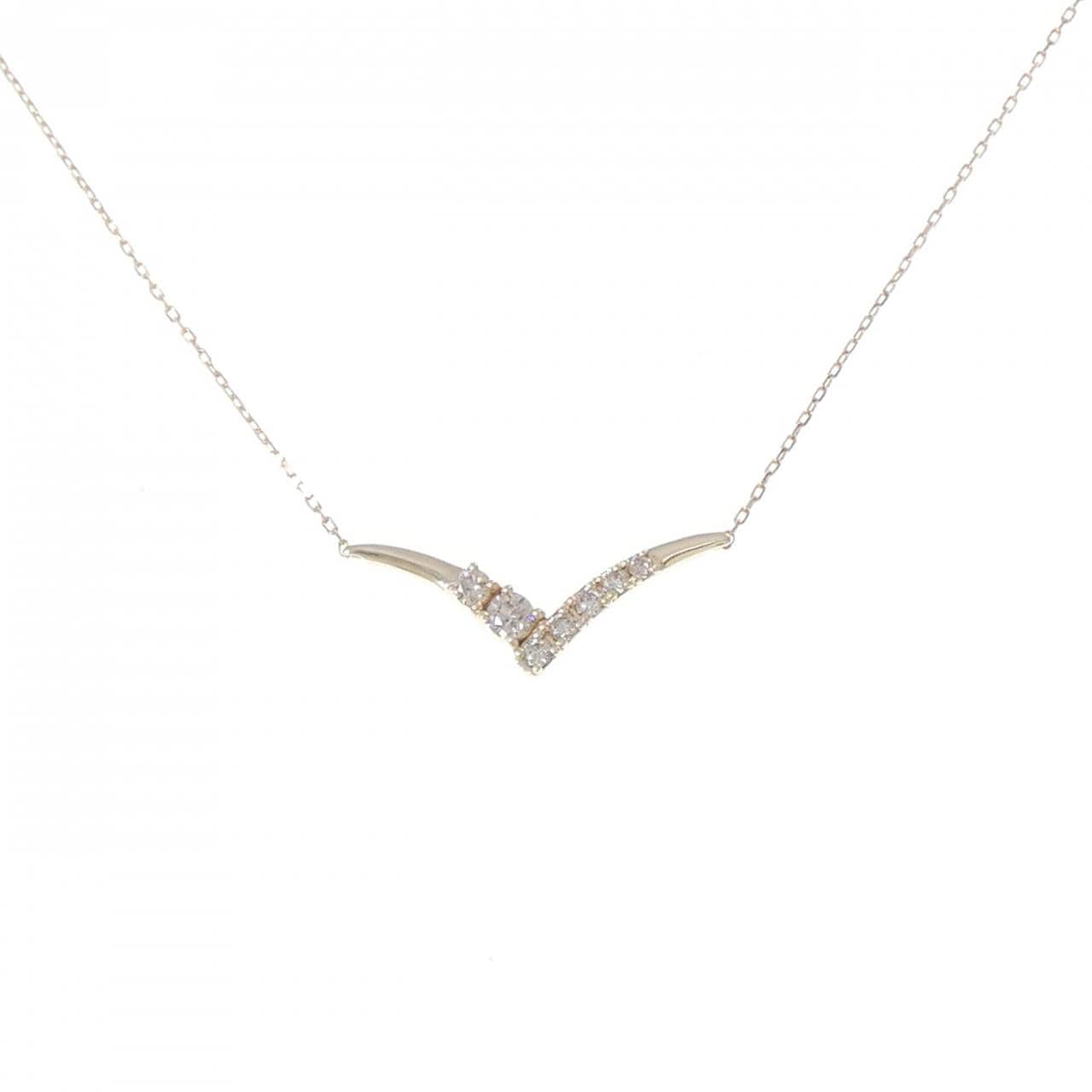 K10YG ダイヤモンド ネックレス 0.14CT