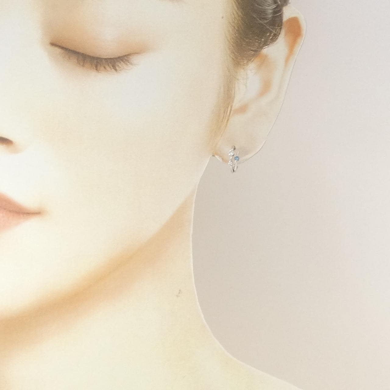 K18WG ダイヤモンド ピアス 0.20CT