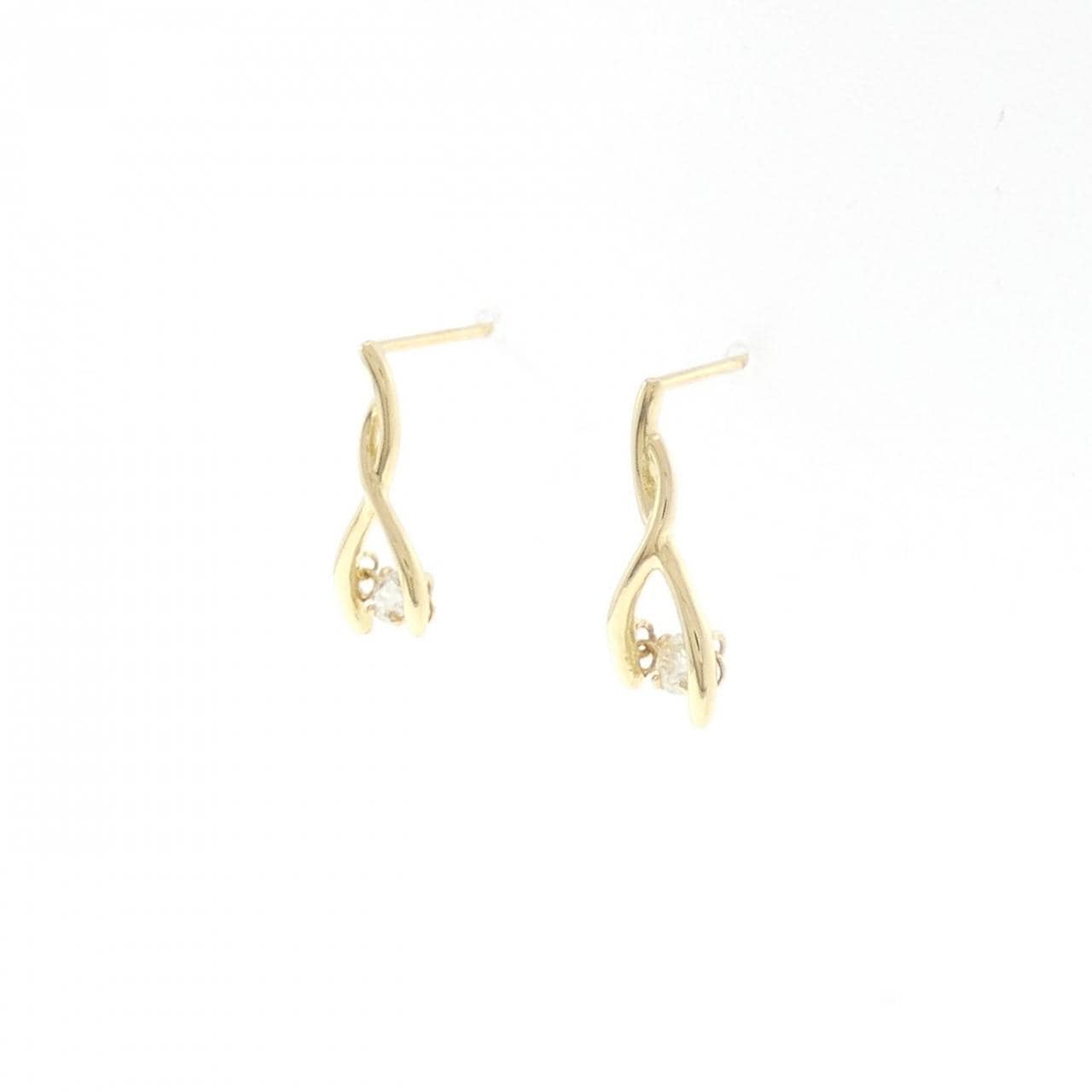 K18YG ダイヤモンド ピアス 0.10CT