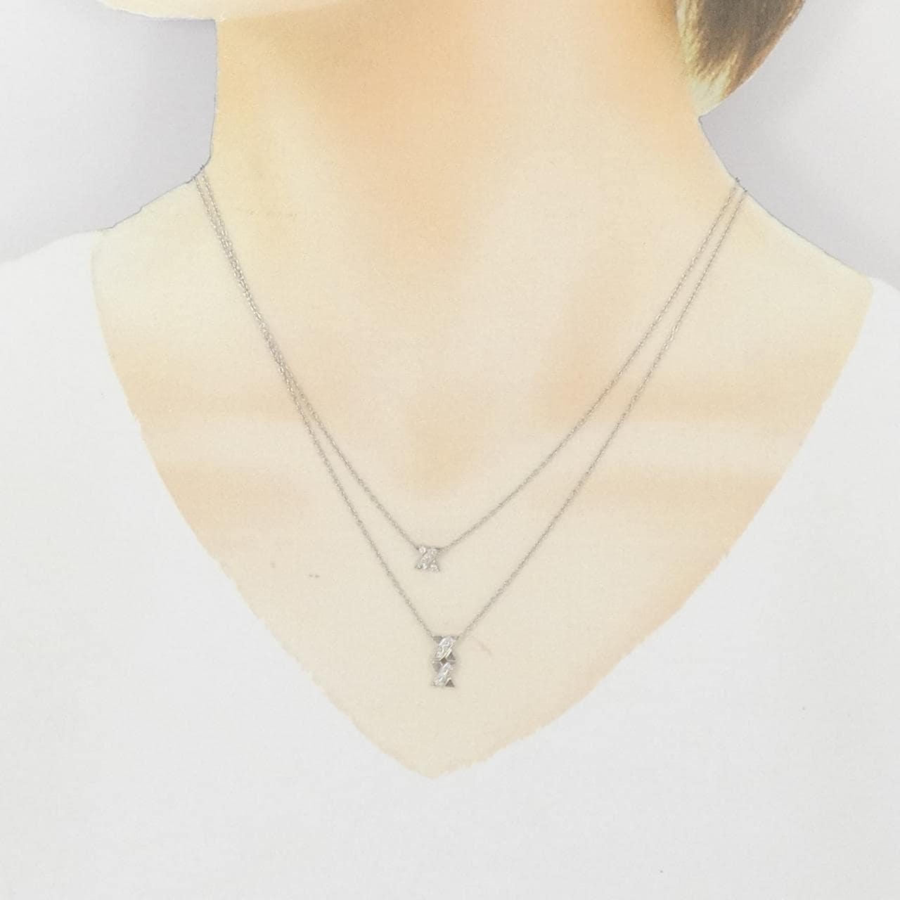 PT850 ダイヤモンド ネックレス 0.08CT