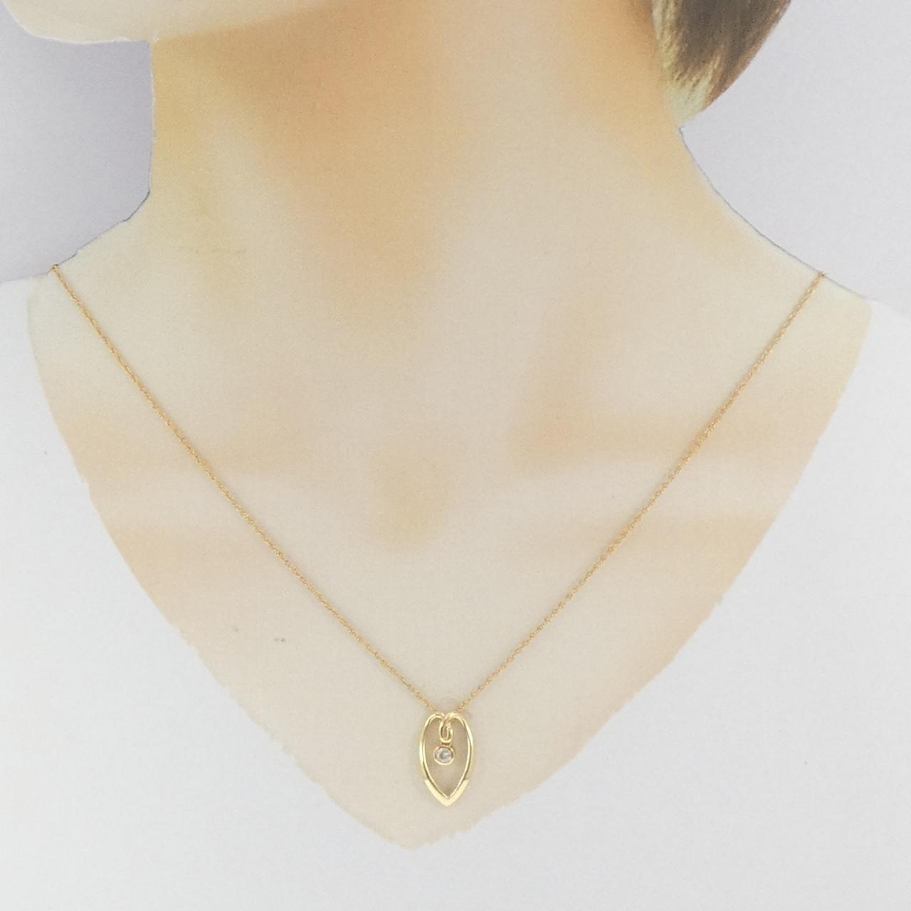 K18YG ダイヤモンド ネックレス 0.10CT