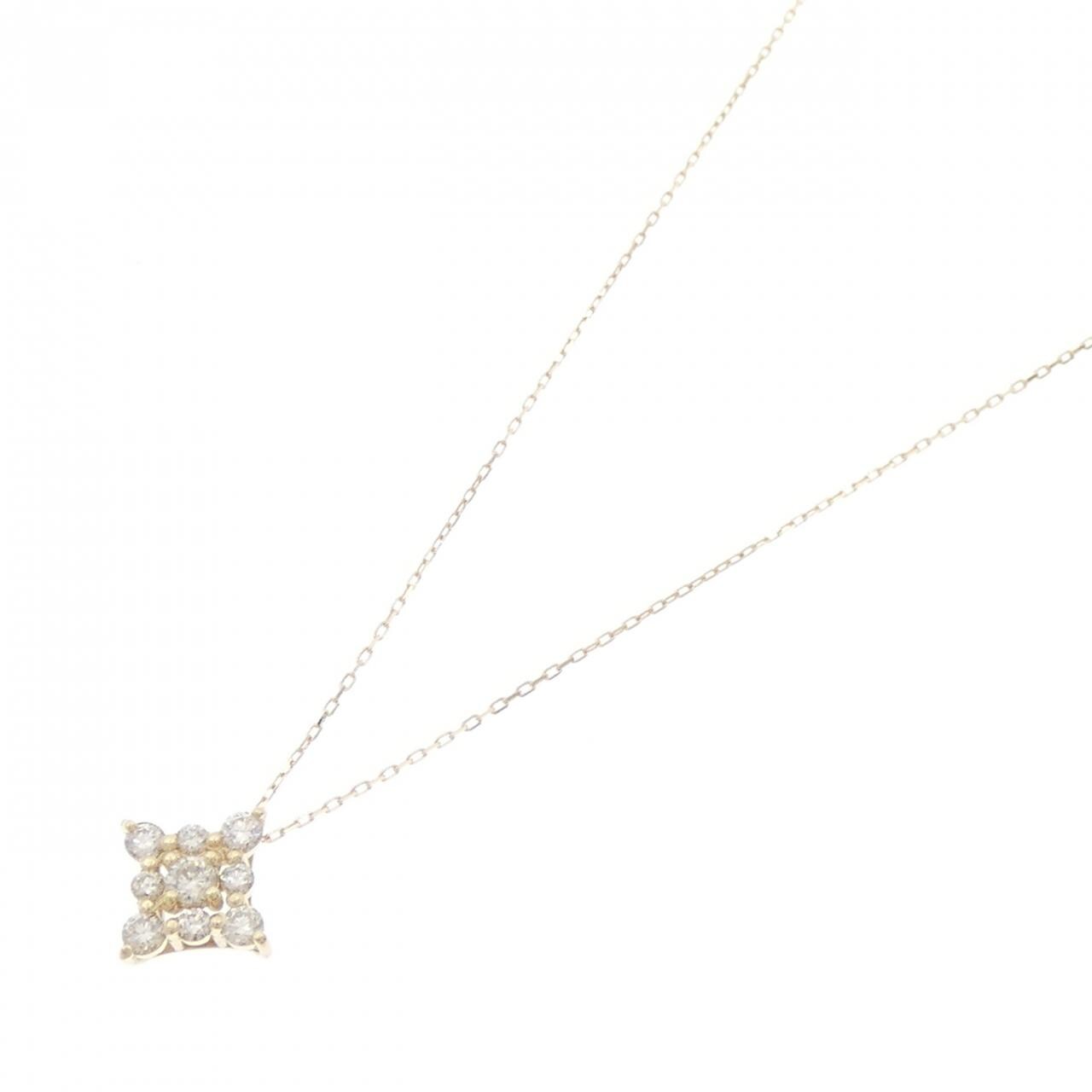 【新品】K10YG ダイヤモンド ネックレス 0.20CT