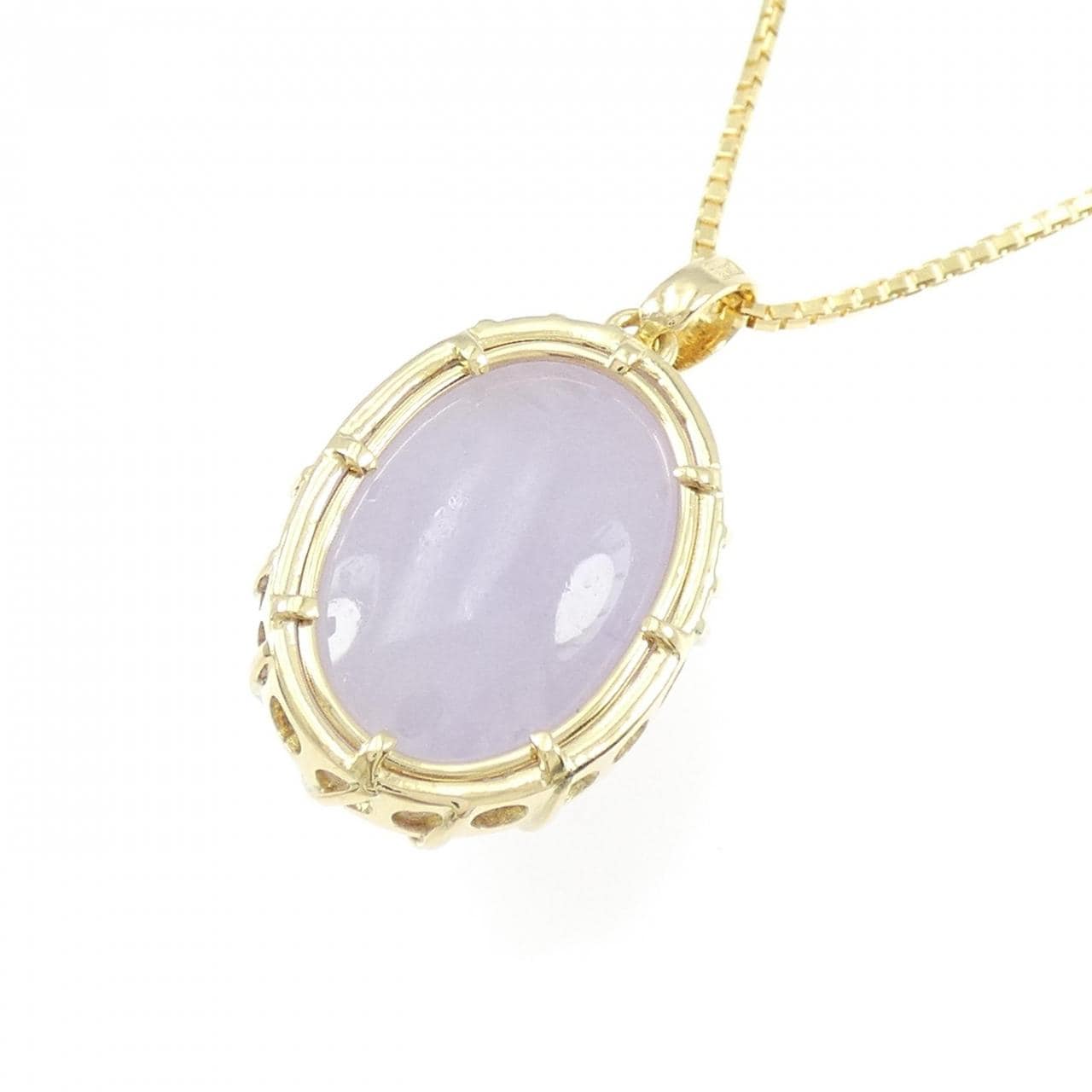 K18YG ラベンダーヒスイ ネックレス