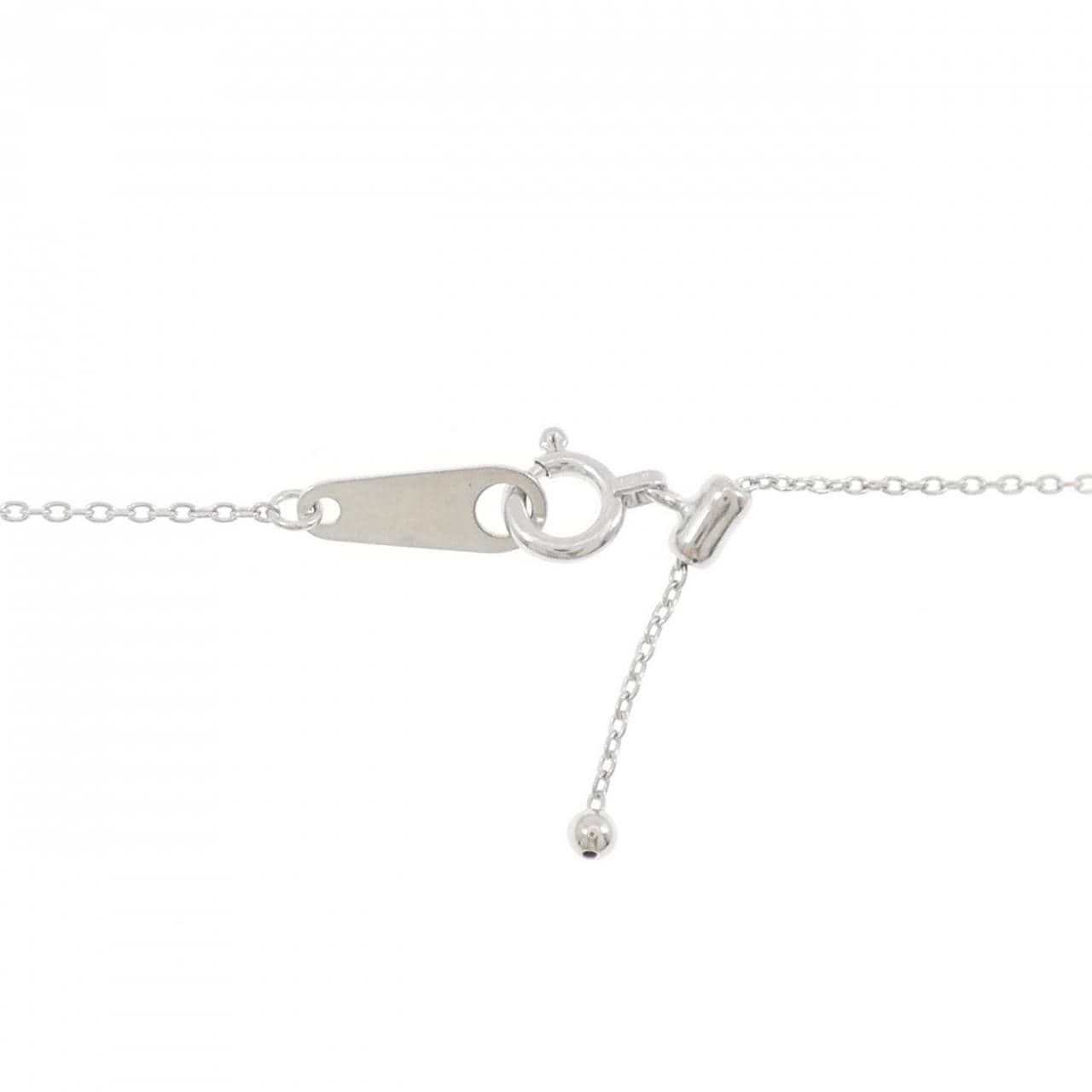 K18WG パヴェ ハート ダイヤモンド ネックレス 0.30CT