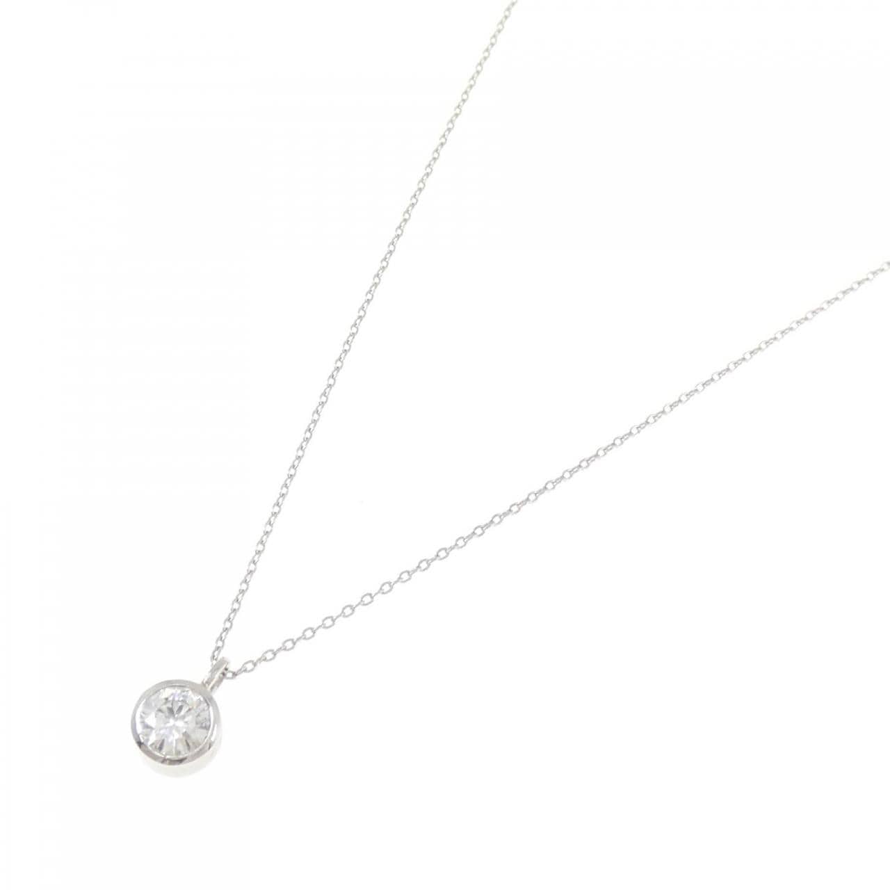 PT900/PT850 ソリティア ダイヤモンド ネックレス 0.436CT