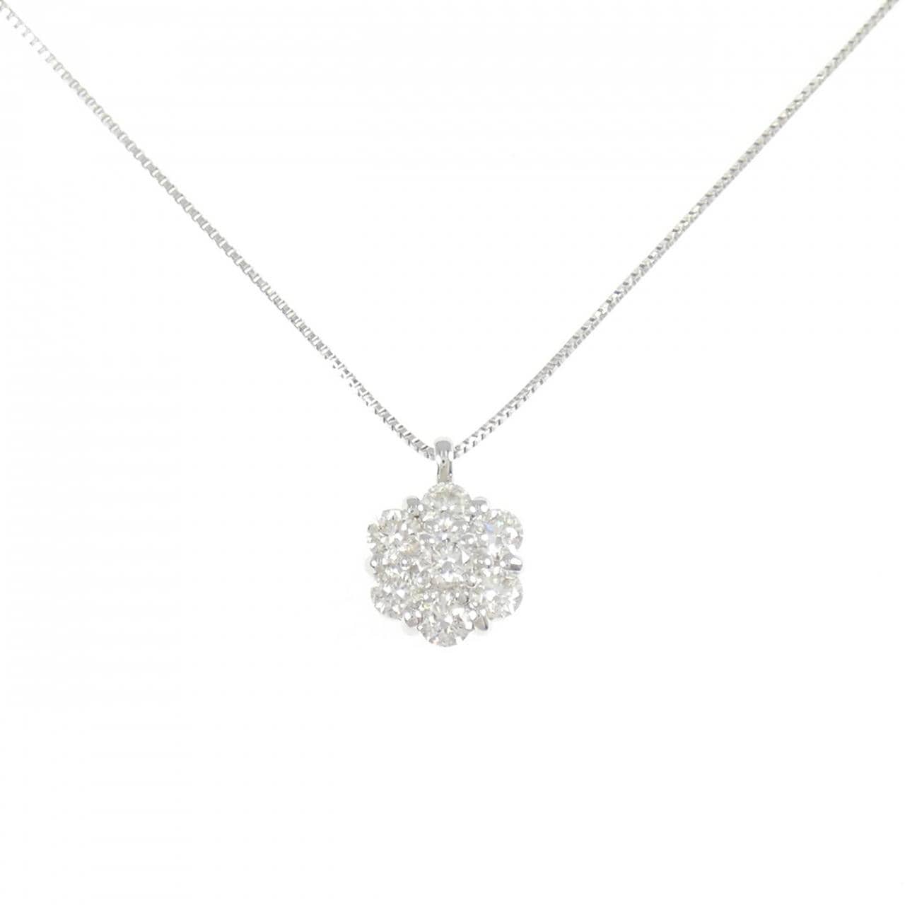 K18WG ダイヤモンド ネックレス 0.50CT