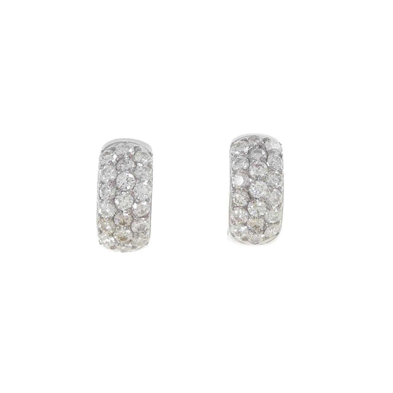 K18WG ダイヤモンド ピアス 1.00CT