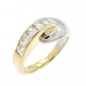 K18YG/PT900 ダイヤモンド リング 0.50CT
