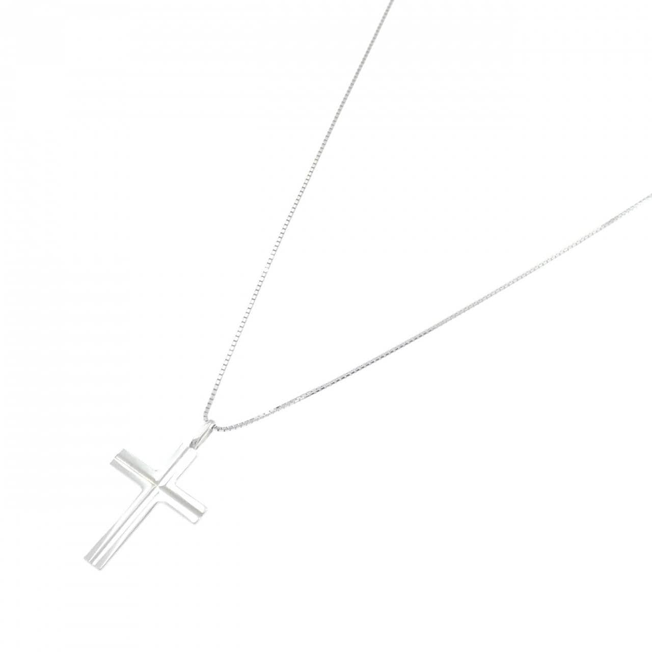 K18WG クロス ネックレス