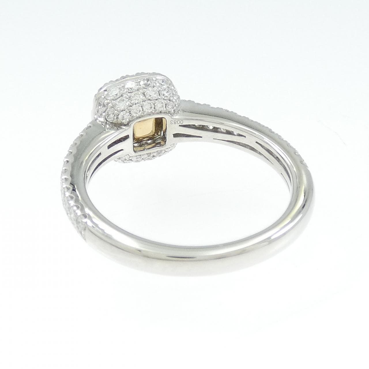 PT950/K18YG Diamond Ring 1.00CT FIY VS2 Fancy Cut