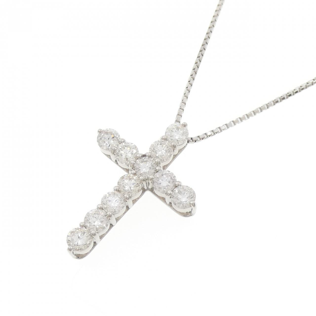 PT900/PT850 クロス ダイヤモンド ネックレス 2.00CT
