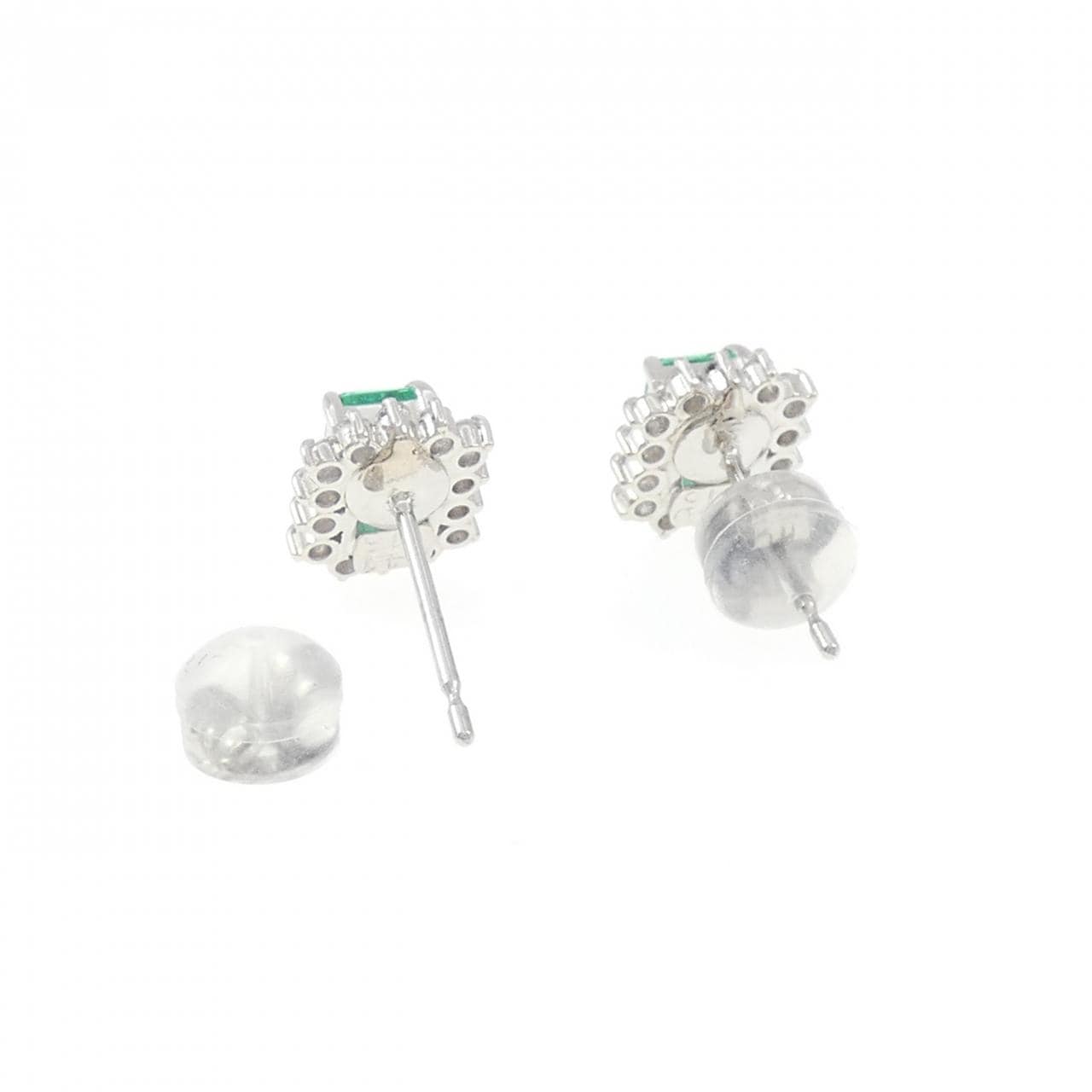 PT900 エメラルド ピアス 0.81CT