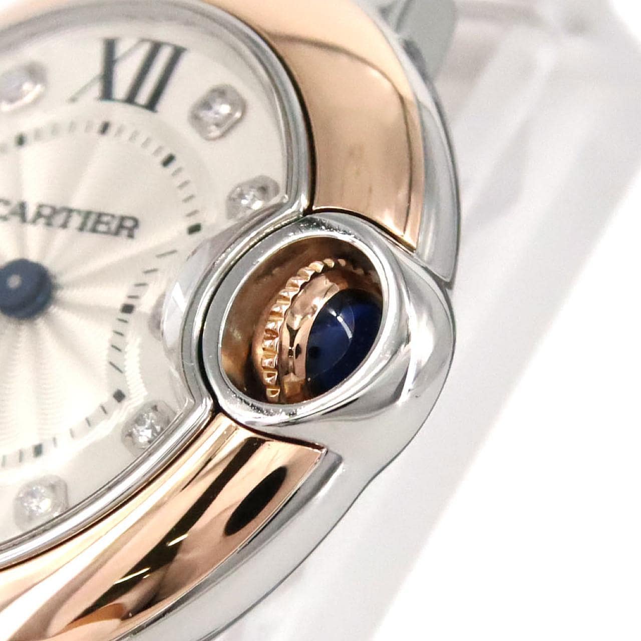 Cartier Ballon 藍色 SM PG Combi・11P W3BB0 005 SSxPG石英