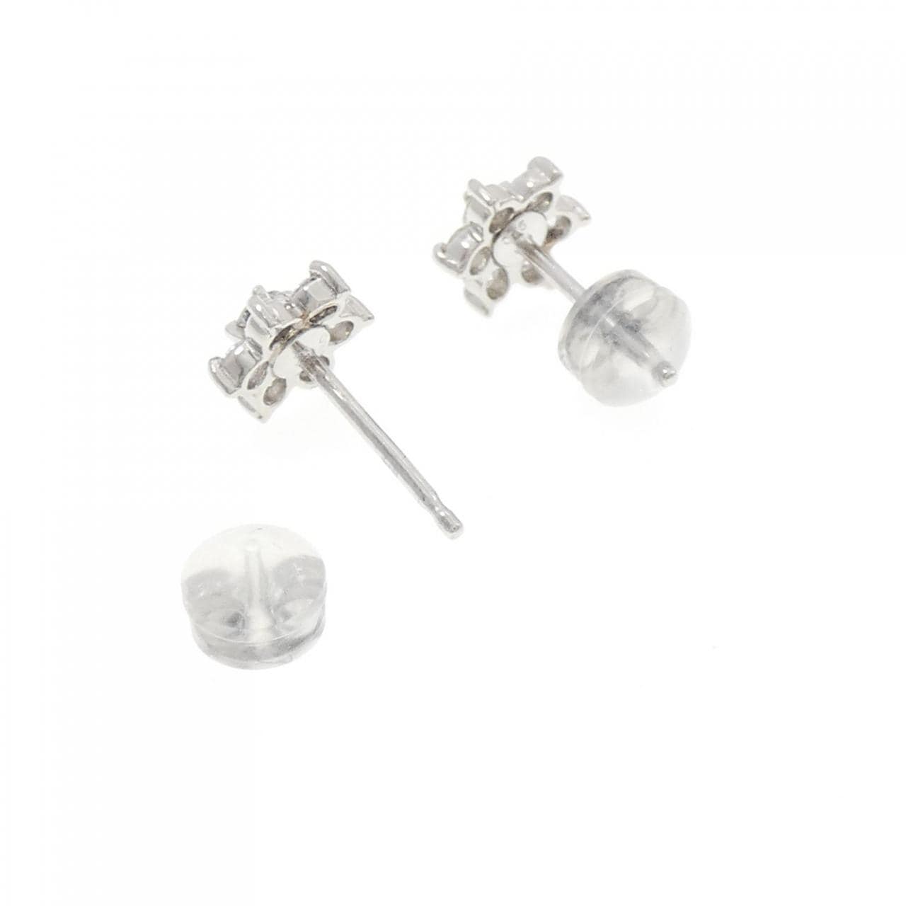 PT900 フラワー ダイヤモンド ピアス 0.50CT