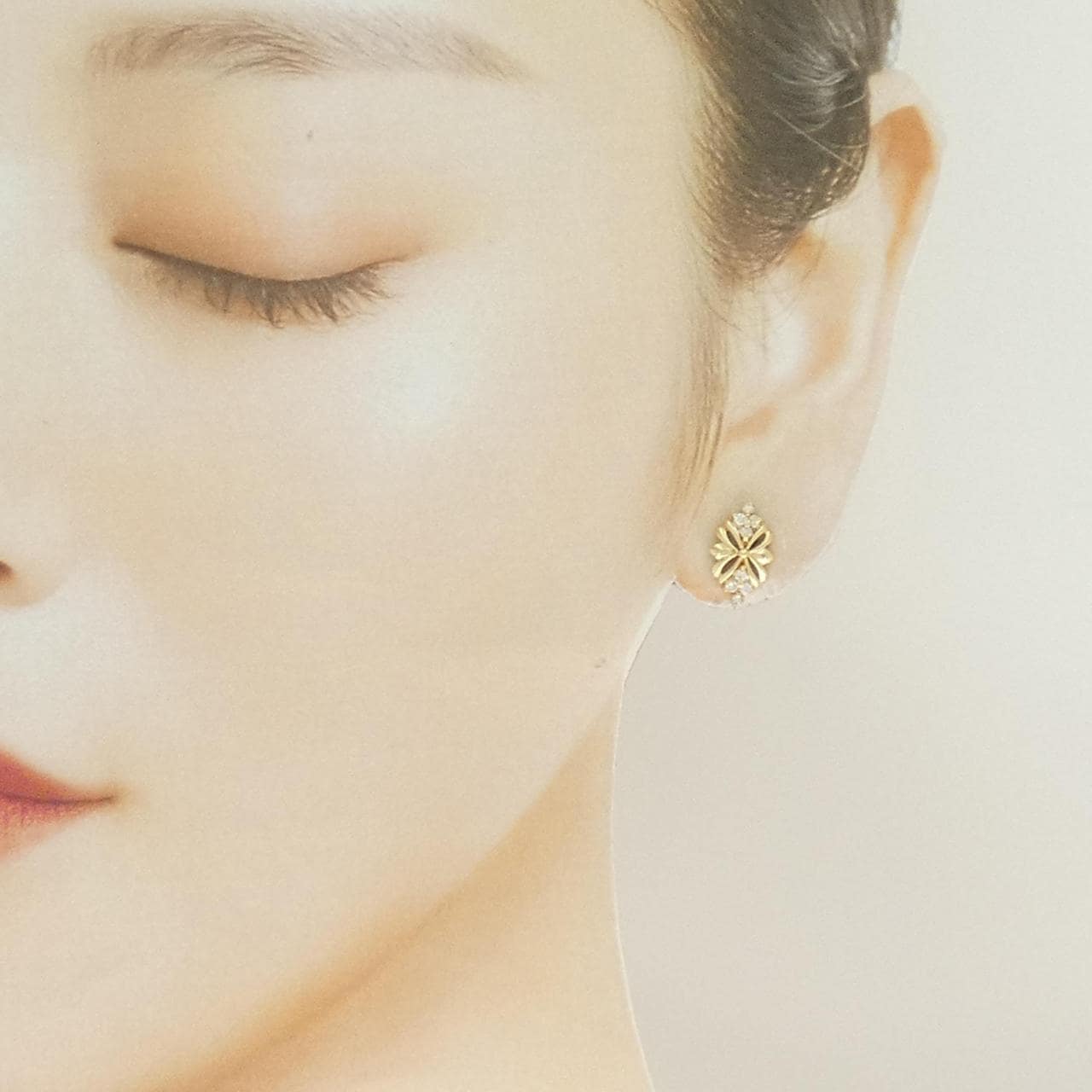 K18YG ダイヤモンド ピアス 0.22CT