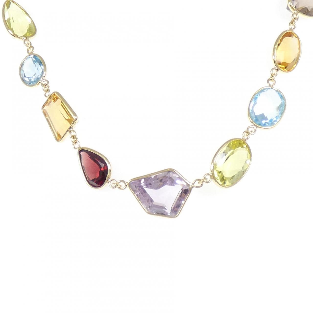 K18YG カラーストーン ネックレス