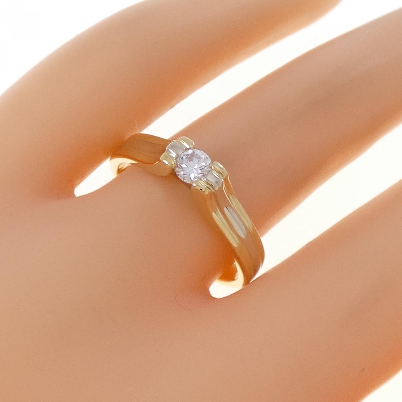 18KYG/18KWG ダイヤモンド リング 0.19CT