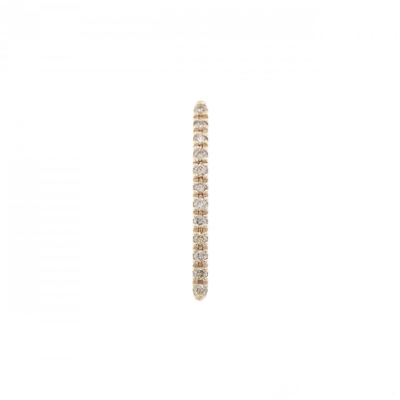 ヒロタカ ゴサマー ショートバー ピアス 0.06CT 片耳