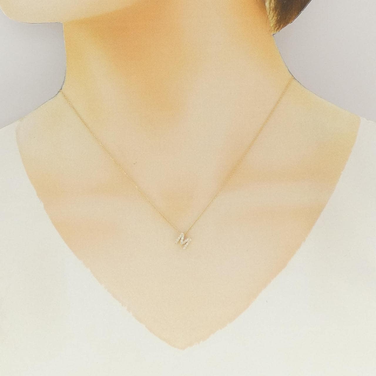 ポンテヴェキオ イニシャル ネックレス 0.07CT