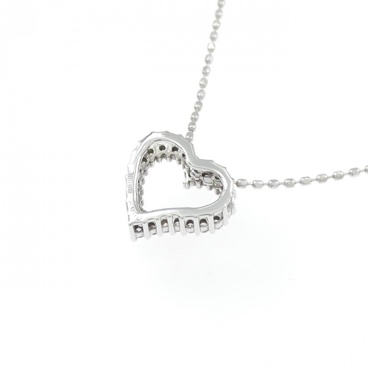 K10WG ハート ダイヤモンド ネックレス 0.10CT
