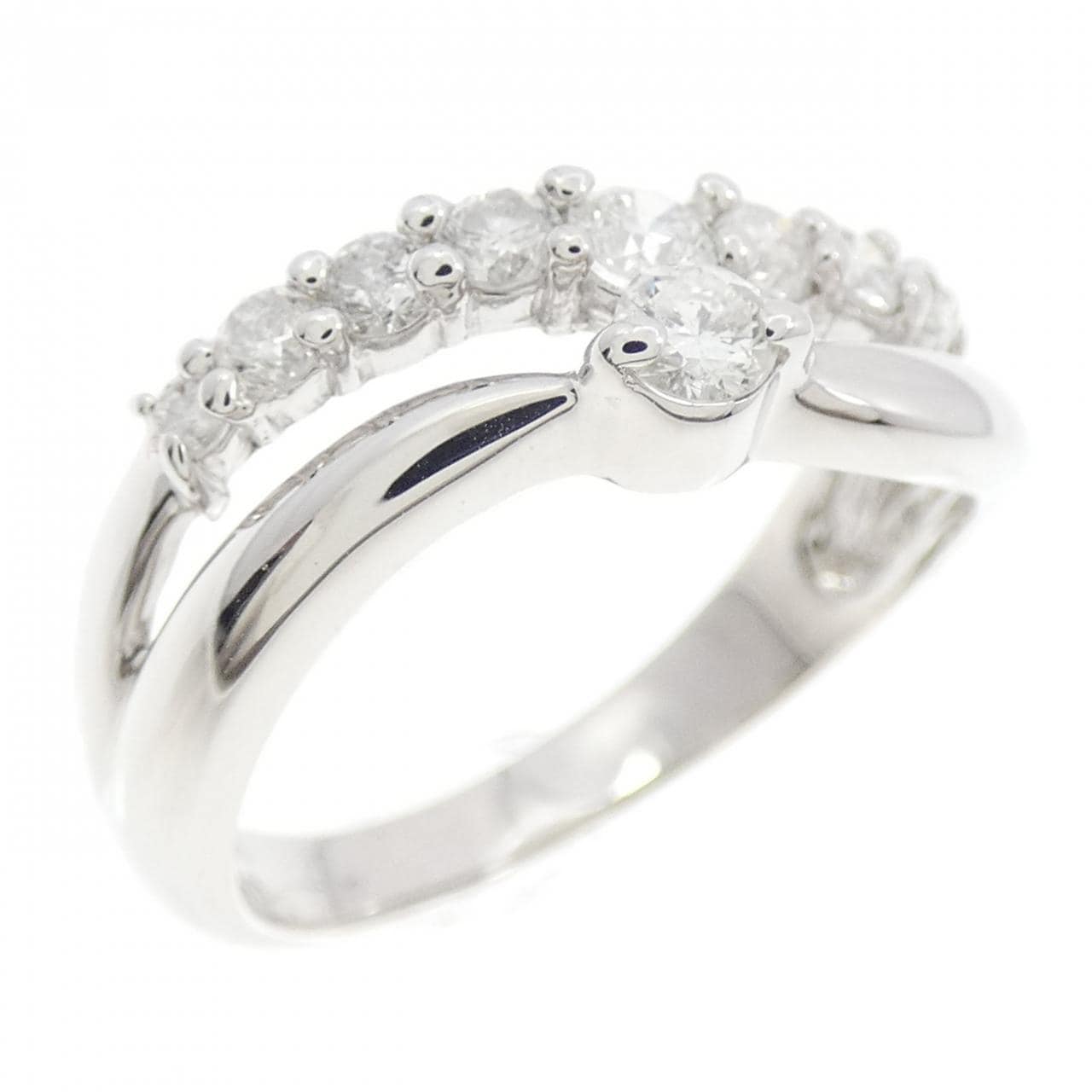 K14WG ダイヤモンド リング 0.50CT