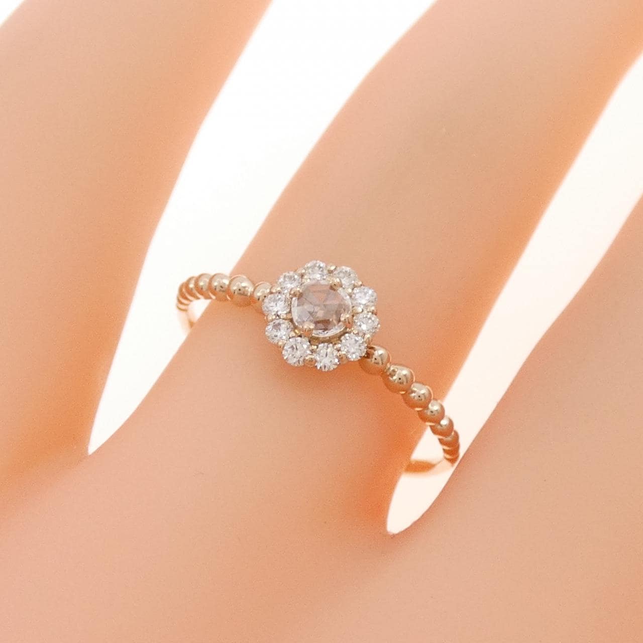 K18PG ダイヤモンド リング 0.11CT